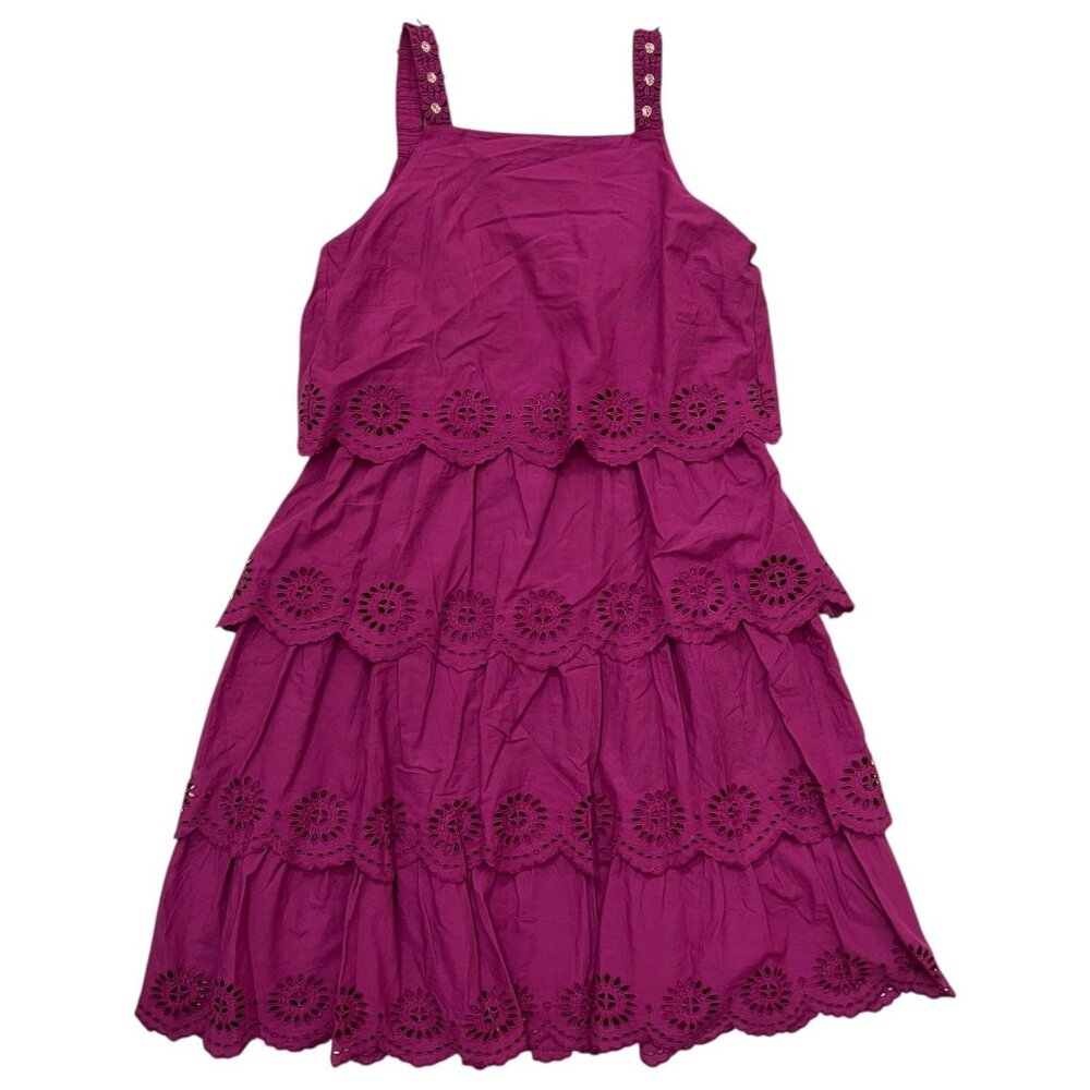 Scotch & Soda Girls Park in Bloom Layered Eyelet Dress Purple 14 Cottagecore